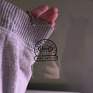 Stay Active Keychain with Dumbbell Design